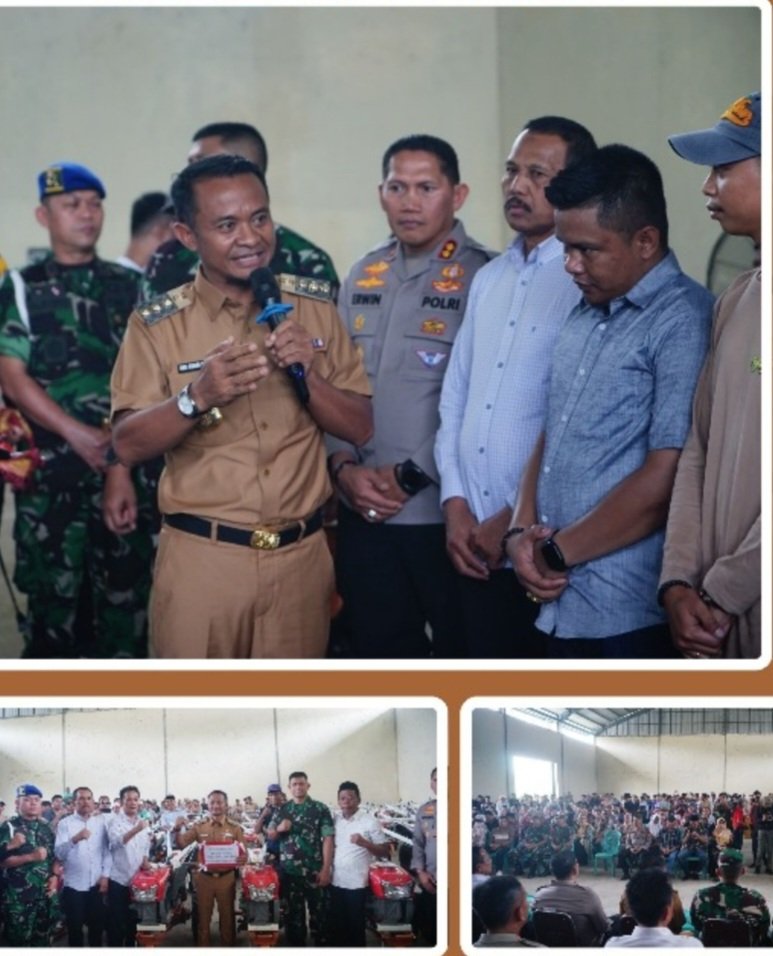 54 Unit Alsintan Siap Dukung Ketahanan Pangan Empat Kecamatan di Kabupaten Bone, Bupati Andi Asman Tegaskan Untuk Tidak di Salah Gunakan