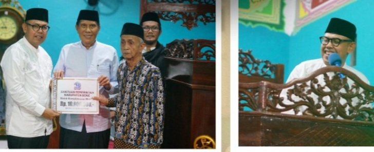 Safari Ramadhan di Kecamatan Lapri, Wabup Andi Akmal Serahkan Bantuan dan Ajak Makmurkan Masjid