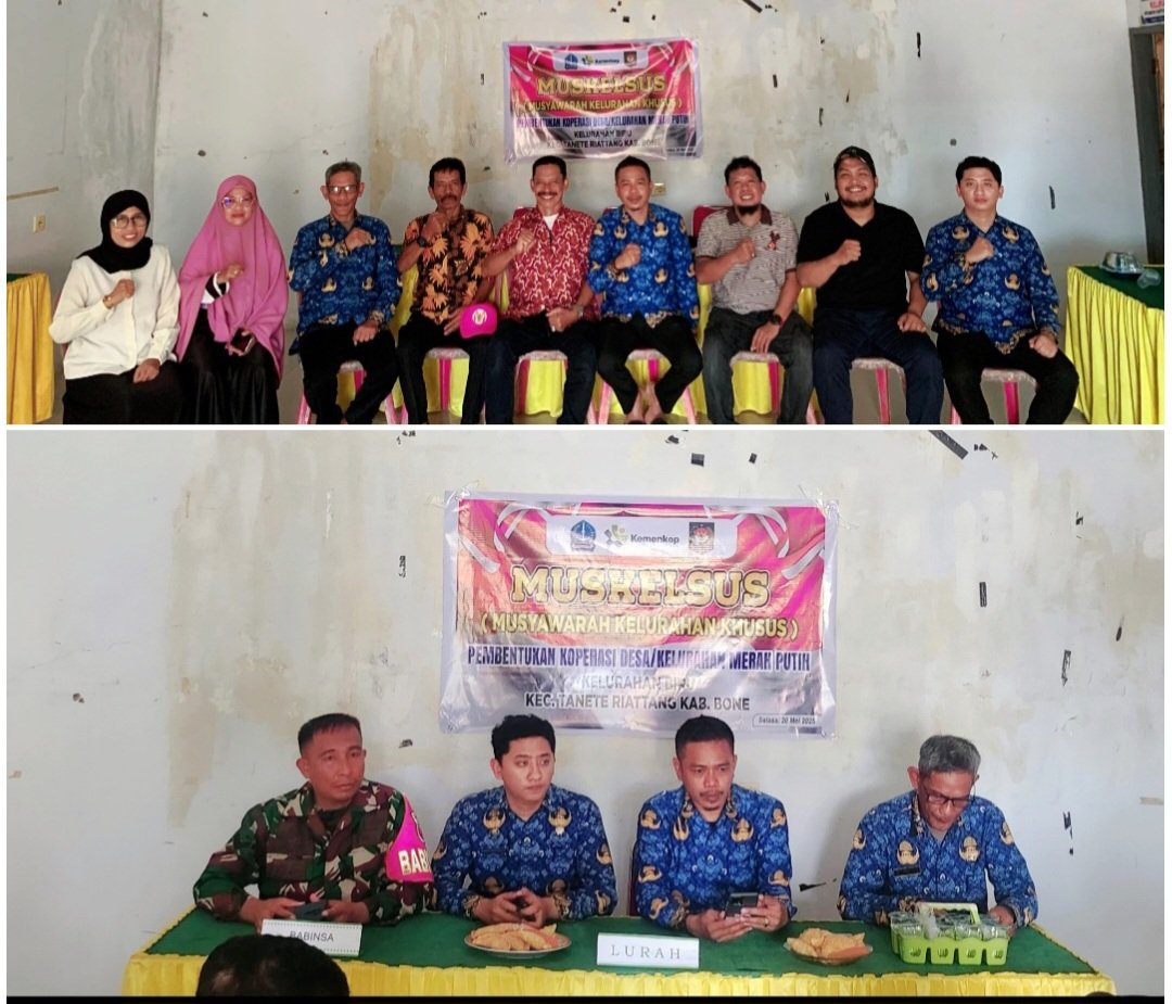 Koperasi Merah Putih Kelurahan Biru Kecamatan Tanete Riattang Resmi Terbentuk