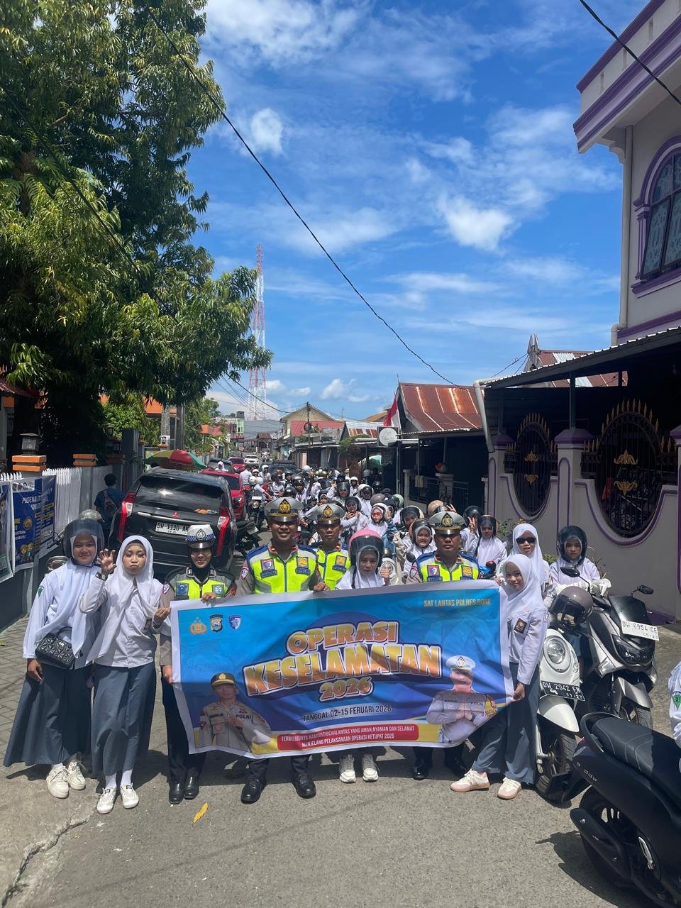 Ops Keselamatan, Satlantas Polres Bone Edukasi Pelajar SMAN 1 Bone