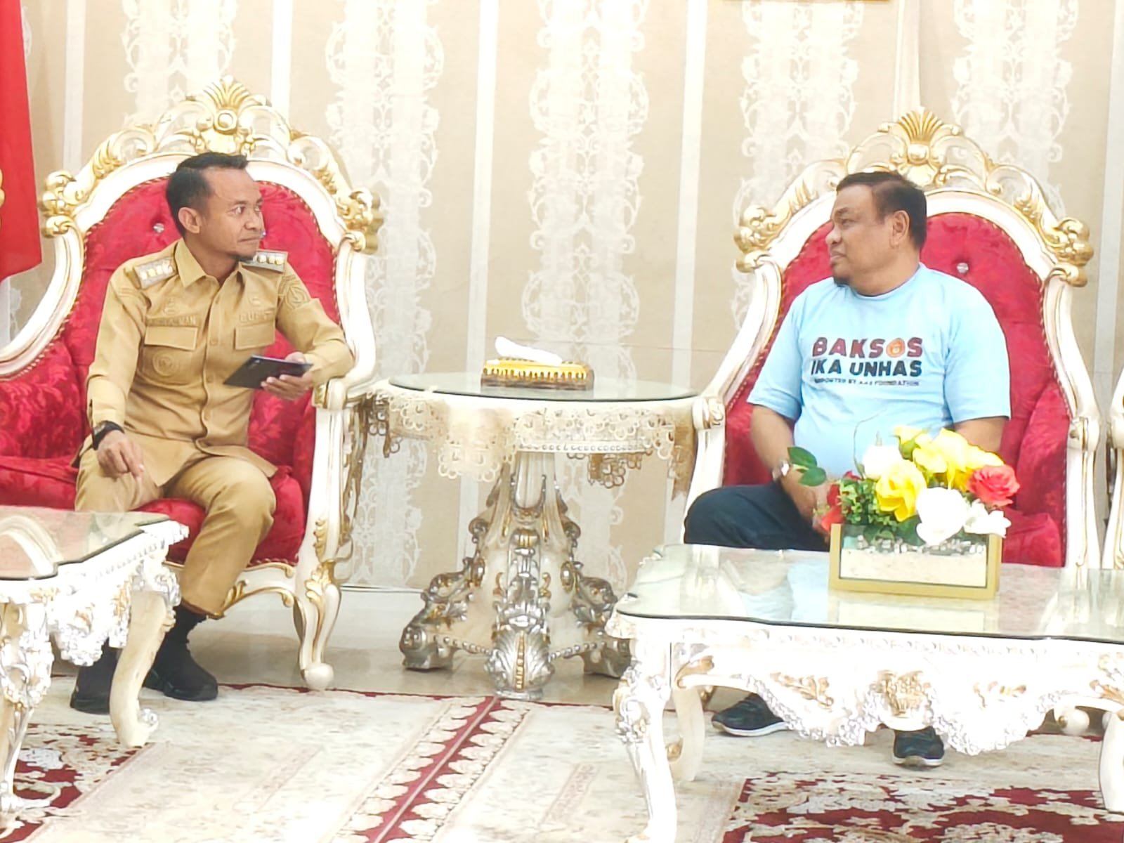 Ada Apa Andi Fahsar Temui Bupati Bone Andi Asman Sulaiman?