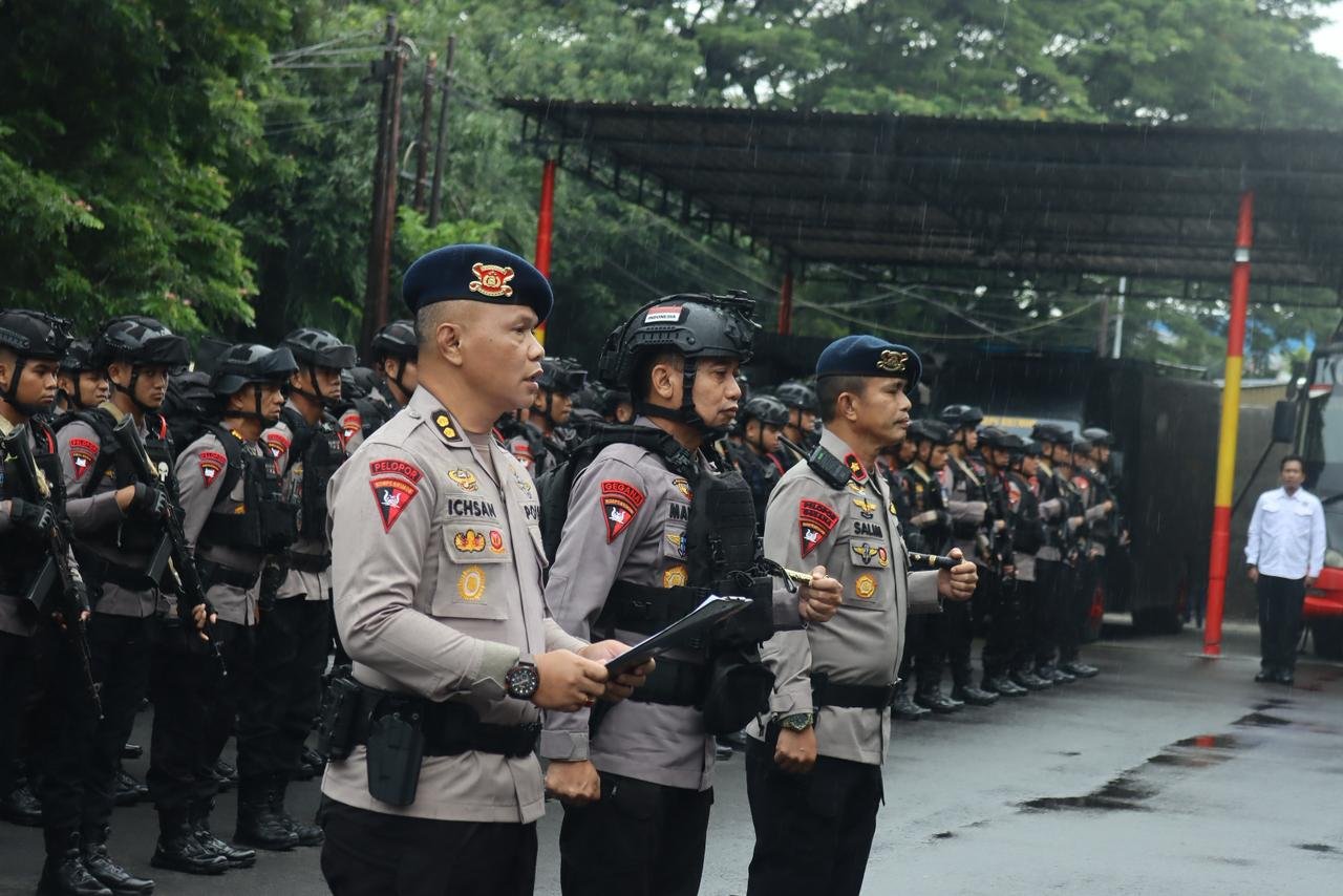 Apel Kesiapsiagaan, Dansat Brimob Polda Sulsel Ingatkan Pesan Integritas dan Disiplin Personel
