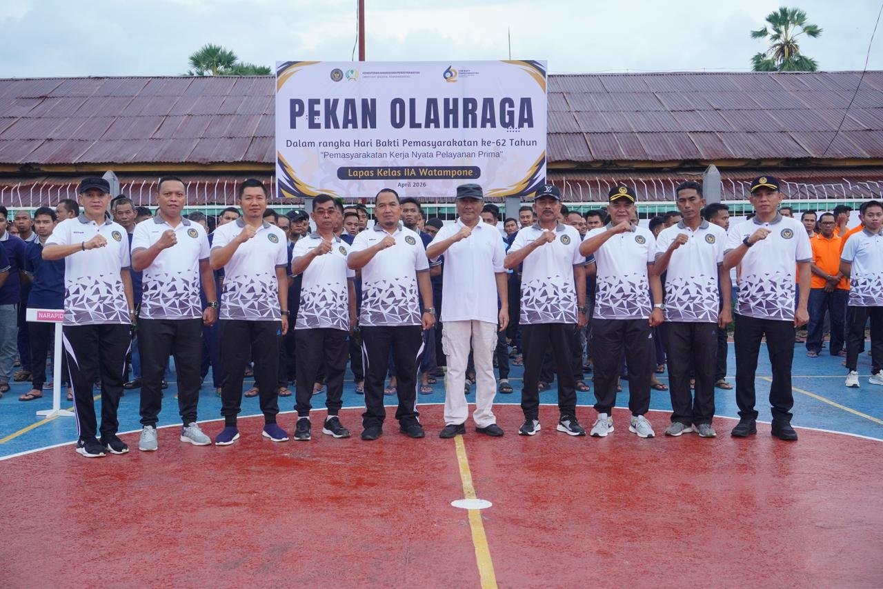Semarak HBP ke-62, Lapas Watampone Resmi Buka Pekan Olahraga