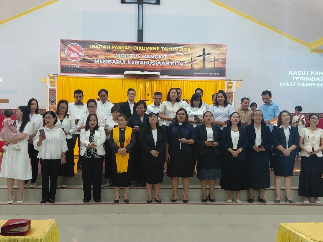 BAMAG LKKI Bone, Rayakan Ibadah Paskah Oikumene 2026, Teguhkan Spirit Pelayanan dan Toleransi