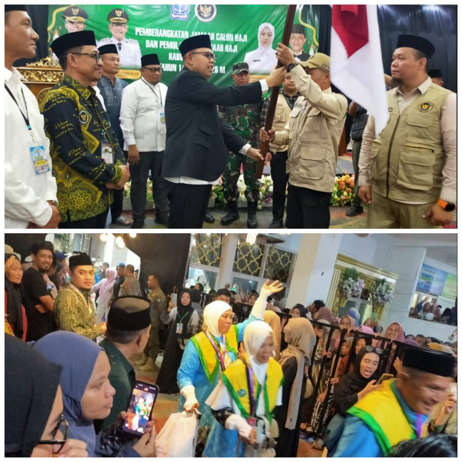 Tangis Haru Iringi, Wakil Bupati Bone Resmi Lepas 387 Calon Jemaah Haji Kloter 1 Bone ke Embarkasi Makassar Menuju Tanah Suci