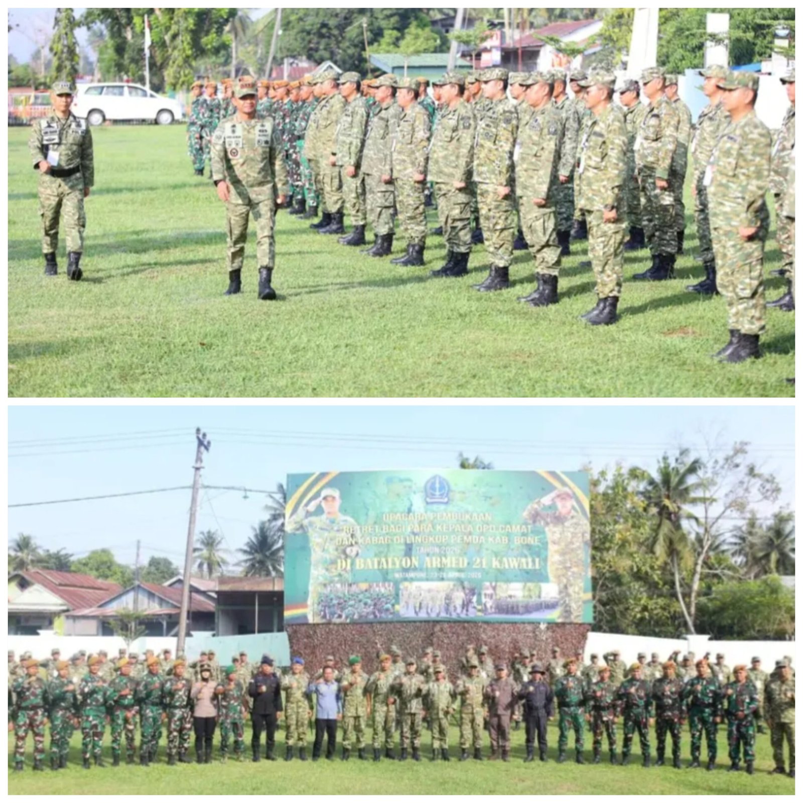 Bupati Bone Tekankan Sinergi dan Pelayanan Prima dalam Retret Aparatur di Batalyon Armed 21