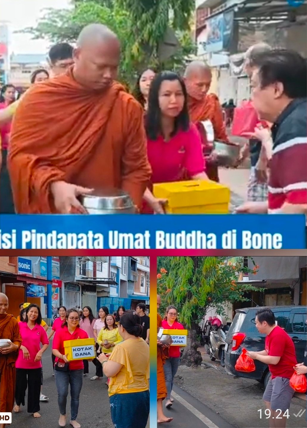 Umat Buddha Kabupaten Bone Jelang Detik Tri Suci Waisak 2570 BEJalani Prosesi Pindappata