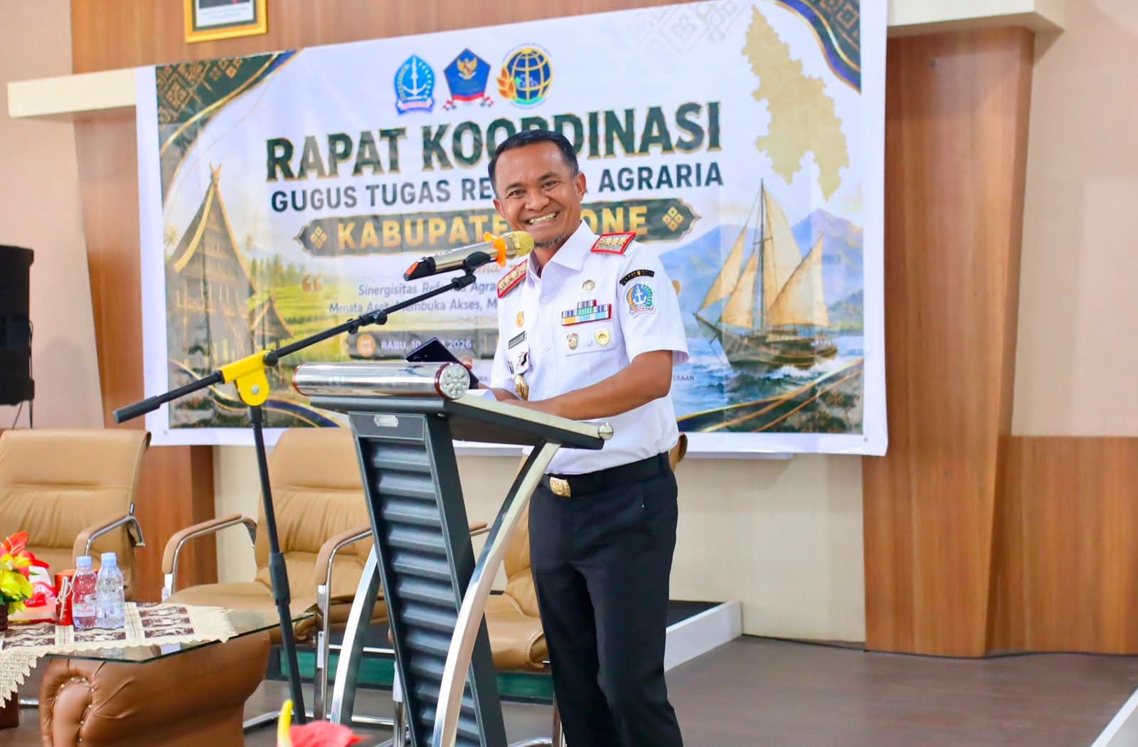 Bupati Bone Pimpin Rakor Reforma Agraria, Fokus Wujudkan Kepastian Hukum dan Kesejahteraan Masyarakat
