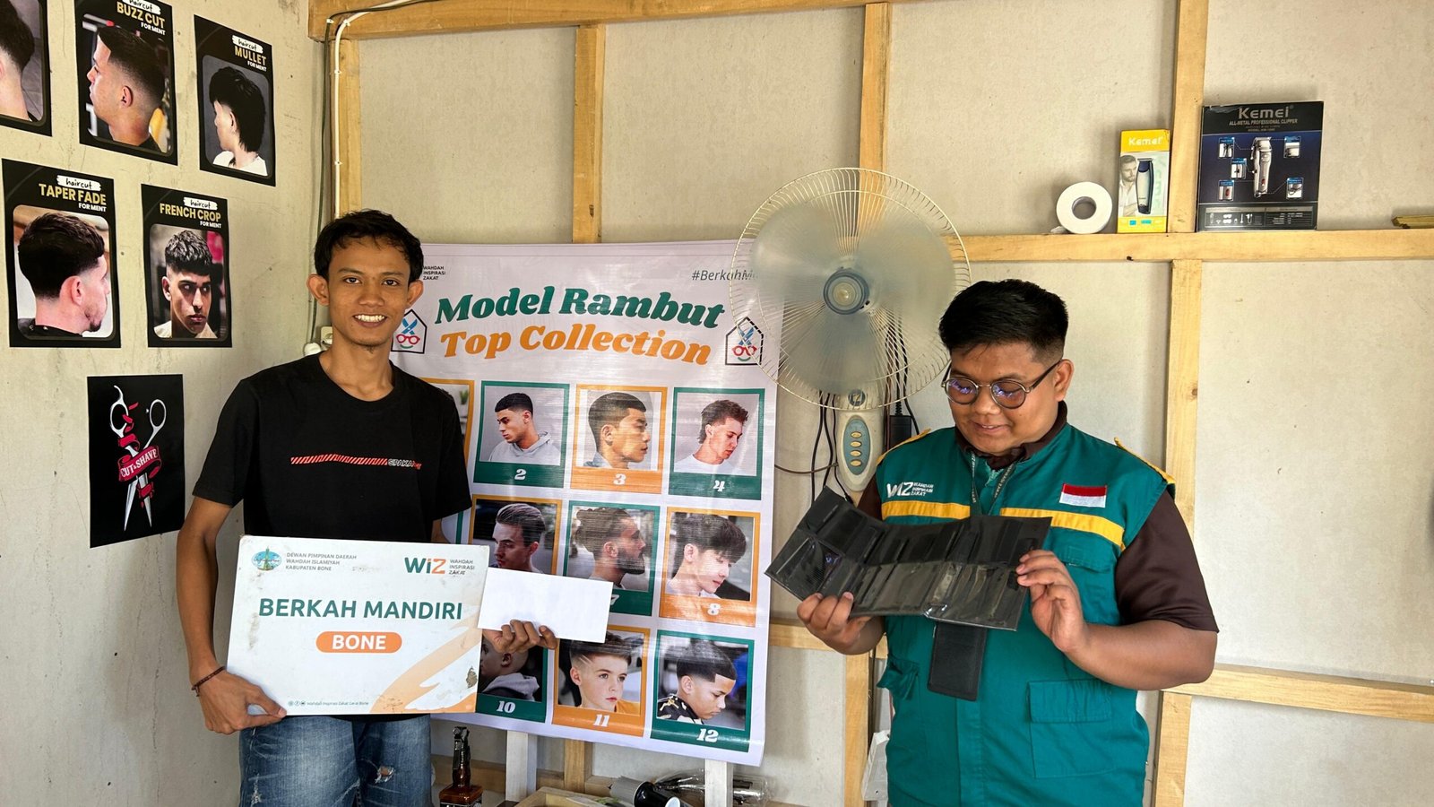 Dari Zakat Tumbuh Harapan: WIZ Bone Bantu Fahri Wujudkan Mimpi Miliki Usaha Barbershop