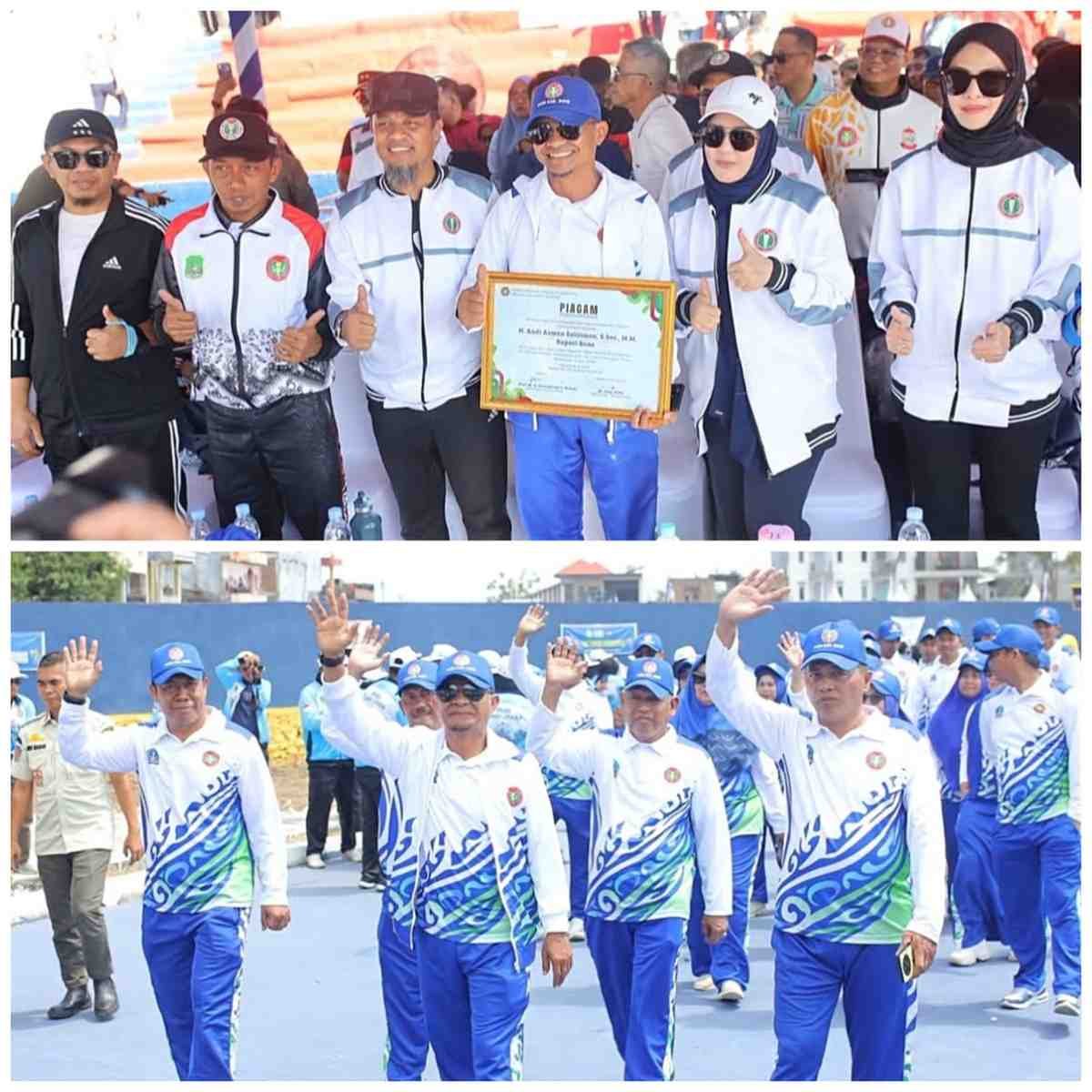 Bupati Bone Terima Penghargaan PGRI Sulsel atas Dedikasi Peningkatan Kesejahteraan Guru