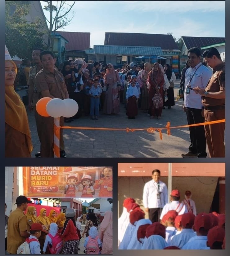 Hari Pertama Sekolah, Orangtua Ikut Dampingi Anak saat MPLS Sekaligus Dukung Himbauan Bupati Bone GAMAS