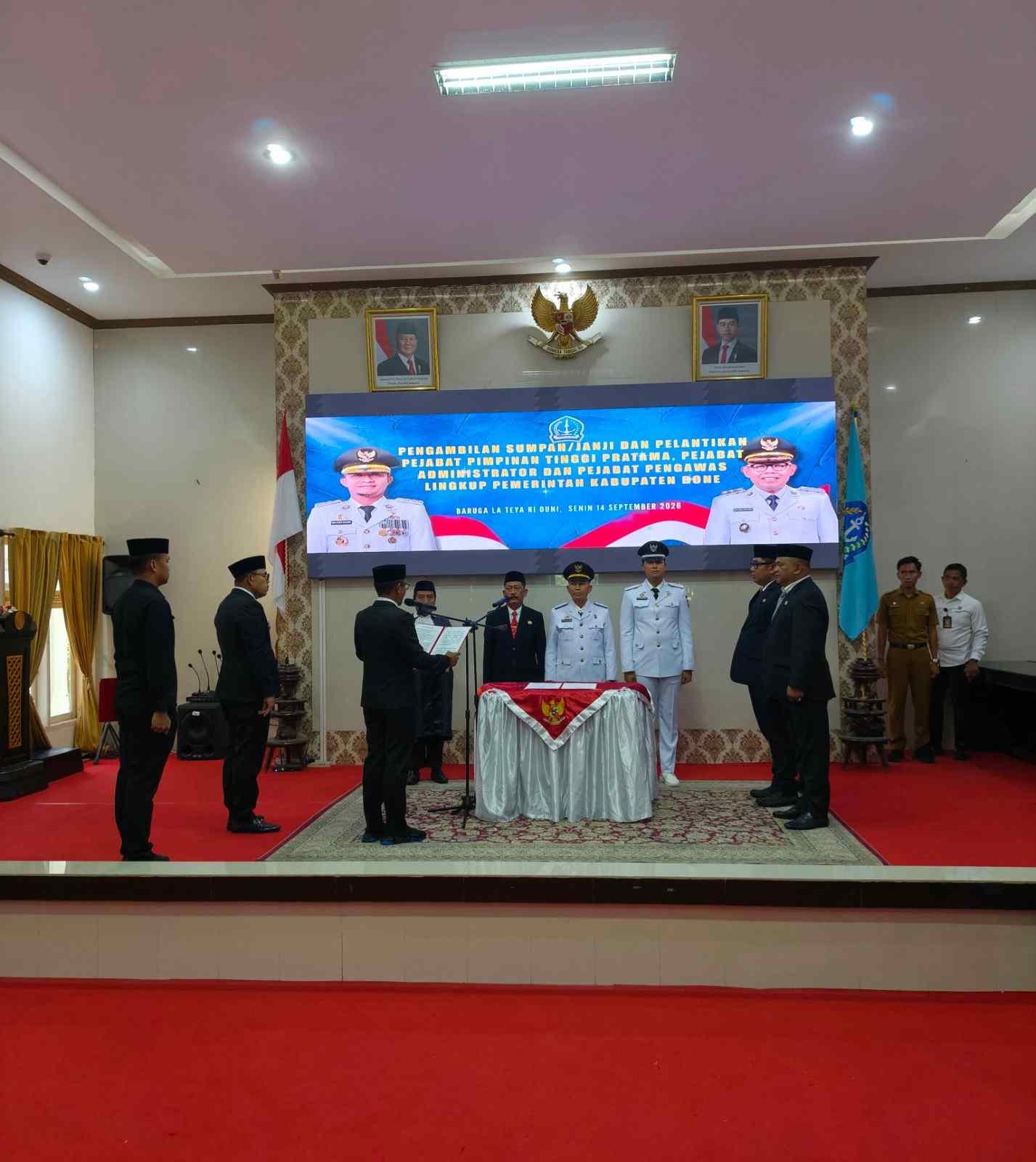 Segarkan Birokrasi, Bupati Andi Asman Lantik Empat Pejabat Pimpinan Tinggi Pratama Pemkab Bone
