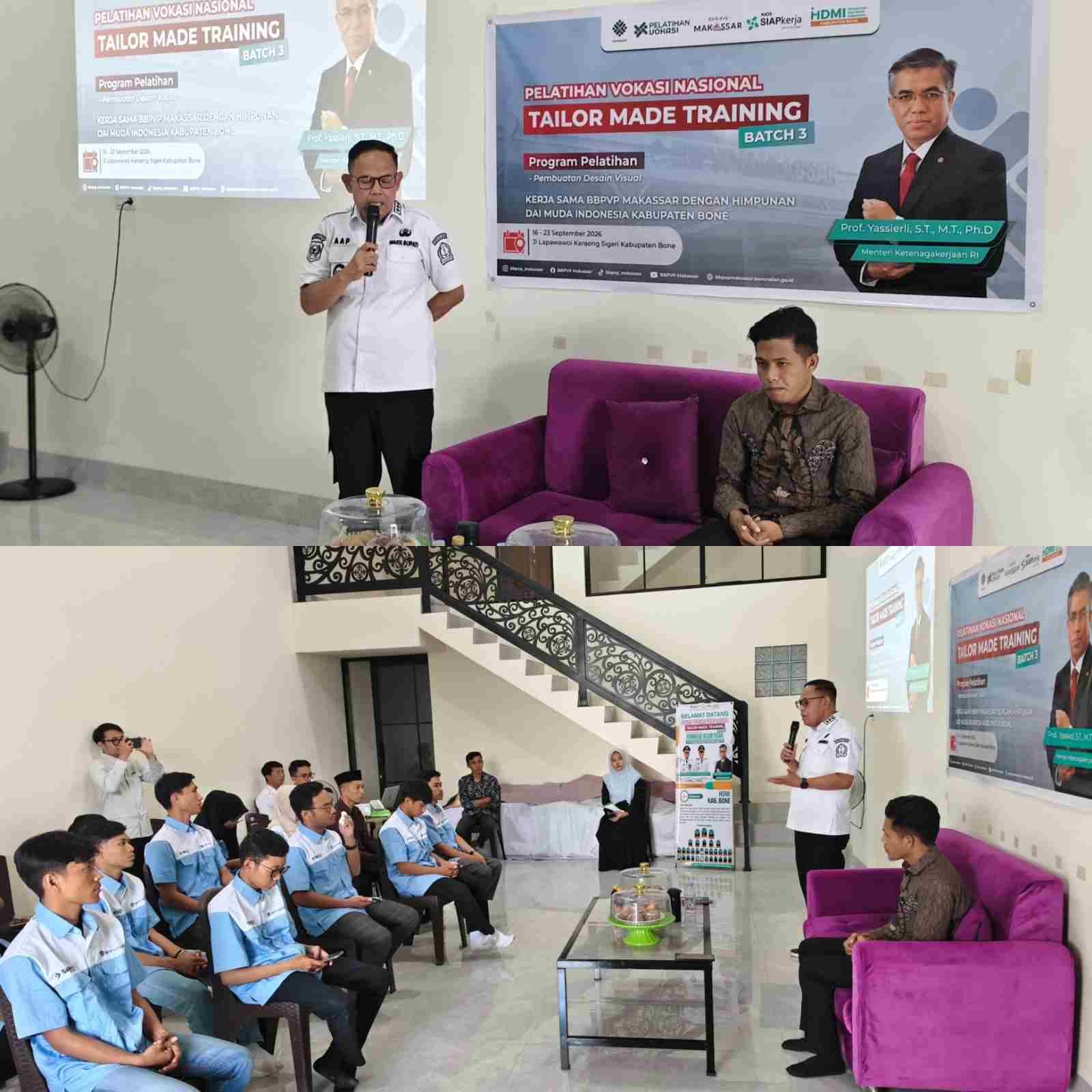 Wabup Bone AAP Buka Pelatihan Vokasi Nasional, Dorong Anak Muda Kuasai Skill di Era Digital