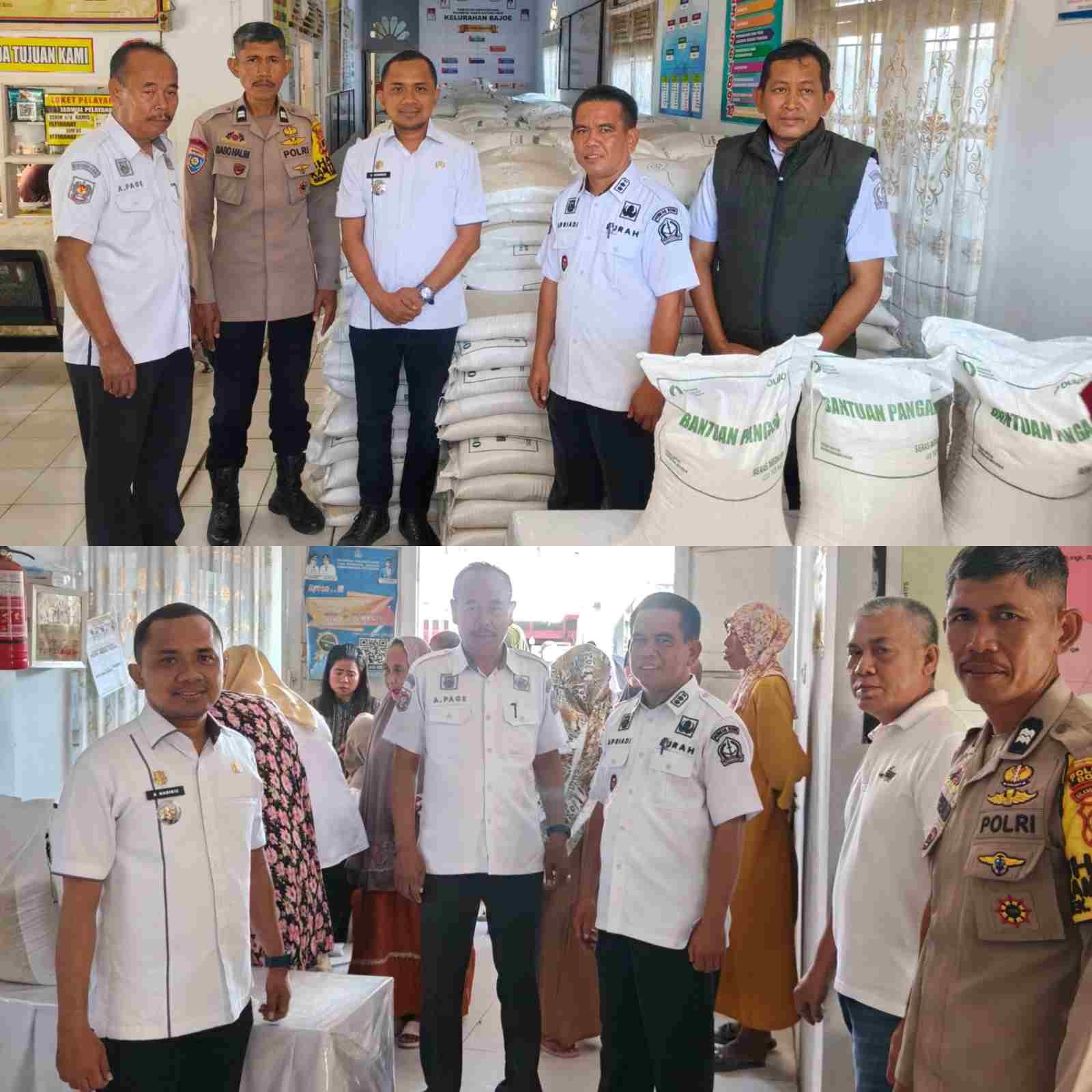Pantau Penyaluran Bantuan Pangan Beras Bulog di Kelurahan Bajoe, Camat Tanete Riattang Timur Pastikan Tepat Sasaran