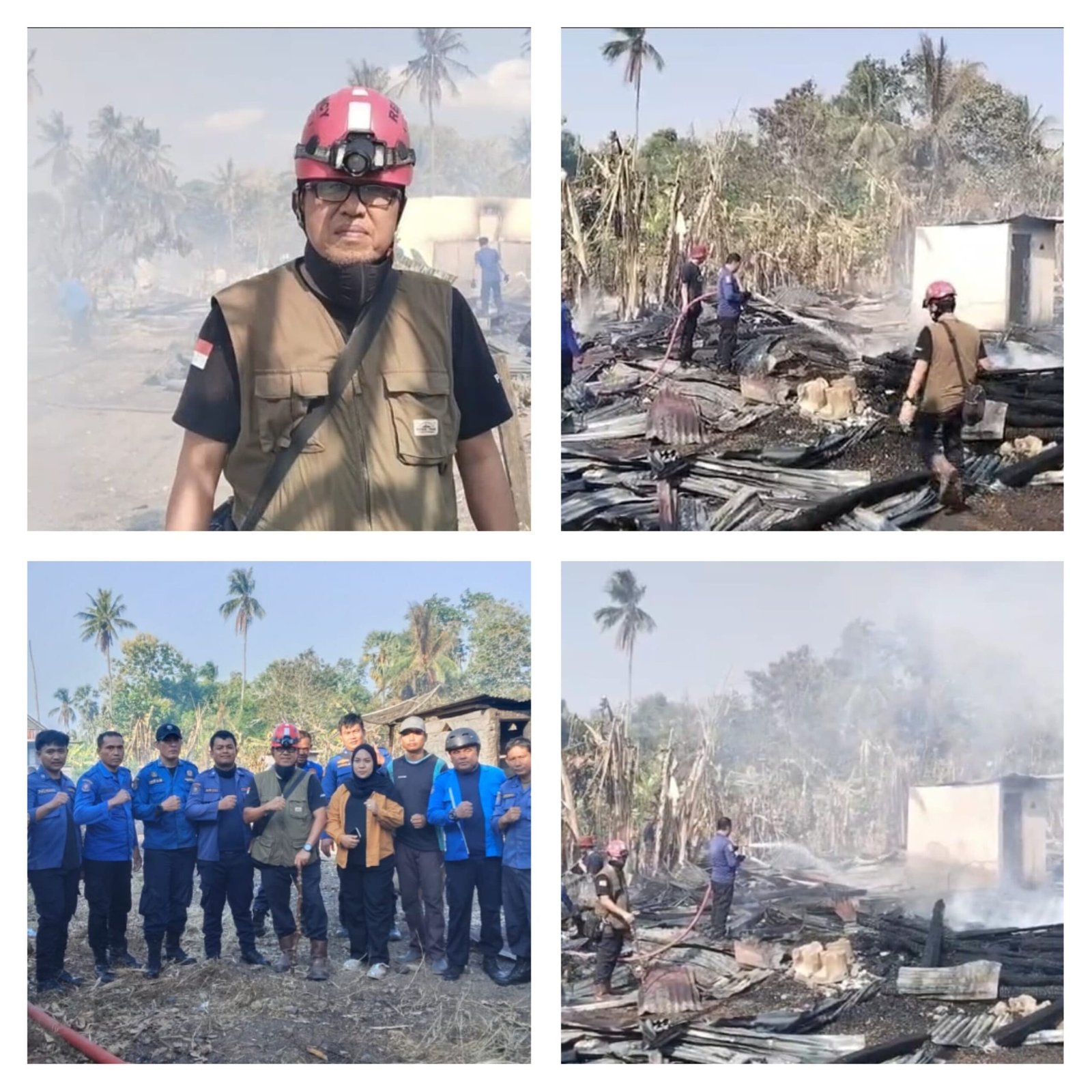 Damkar Bone Berjibaku Padamkan Kebakaran Hebat di Sanrangeng, Selamatkan Permukiman
