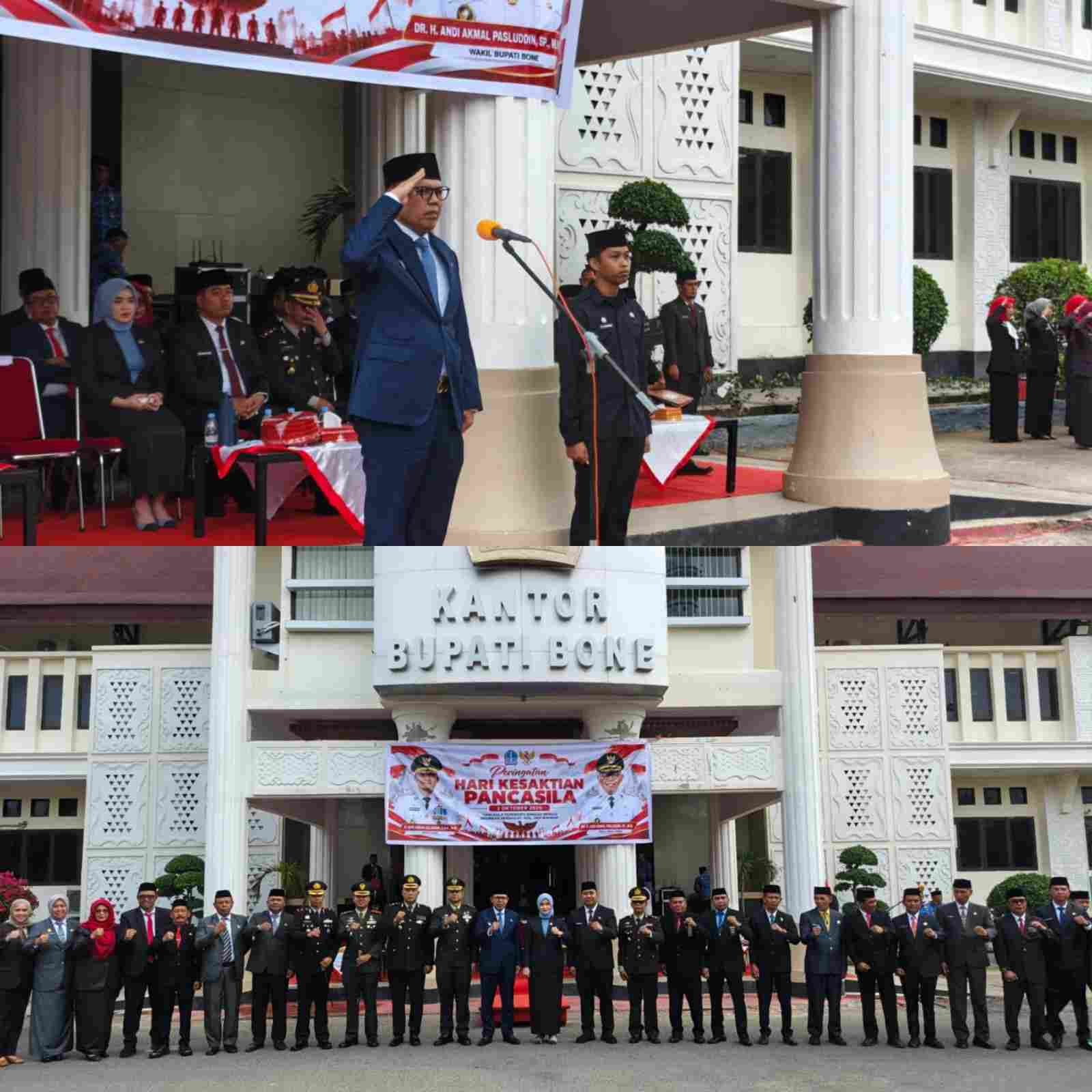 Wabup Bone Andi Akmal Pimpin Upacara Hari Kesaktian Pancasila: Jadikan Pancasila Pedoman Setiap Langkah
